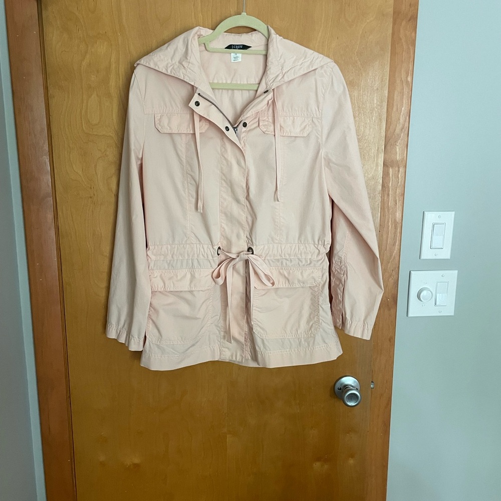 Women’s J.Crew Lightweight Hooded Utility Jacket - Blush Pink - Size S - Picture 8 of 8